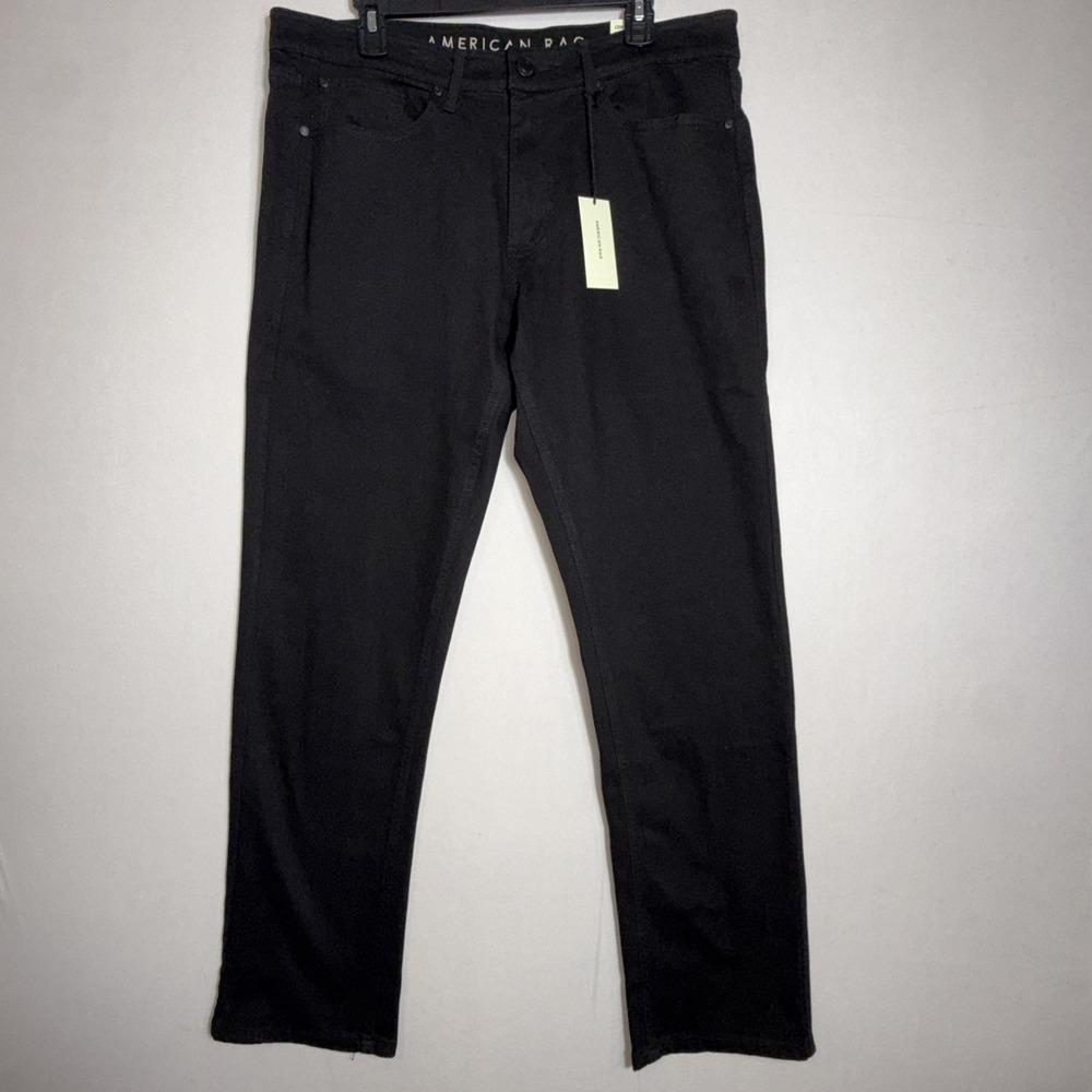 American Rag Jeans Mens 34(36)X32 Black Slim Fit Comfort Stretch Denim Pants NWT